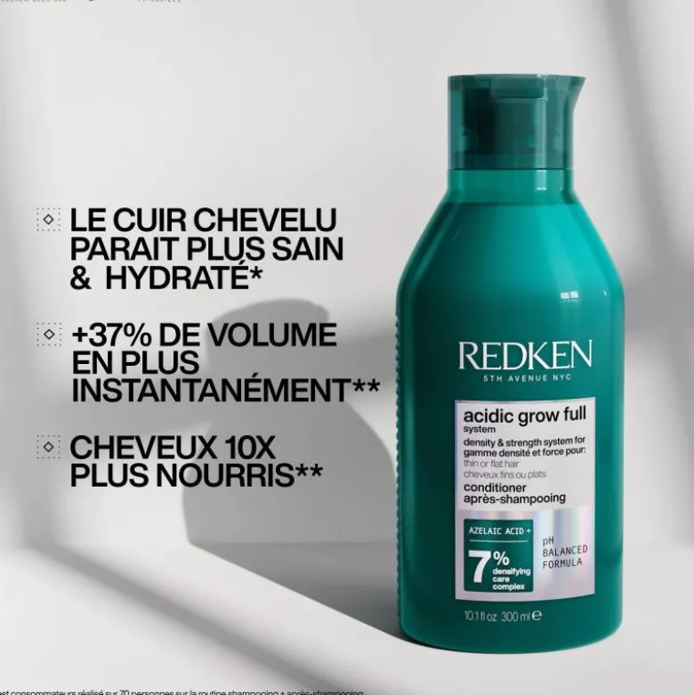Après-shampoing densité Acidic Grow Full System – nutrition, volume, douceur / 300ml