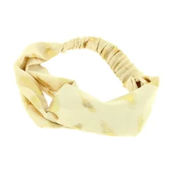 Bandeau beige imprimé doré