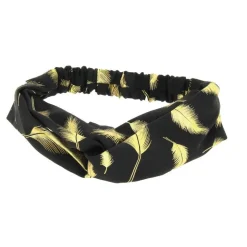 Bandeau noir imprimé doré