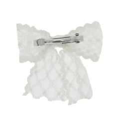 Barette cheveux avec noeud blanc
