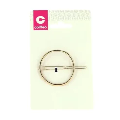 Barrette ronde dorée