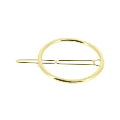 Barrette ronde dorée