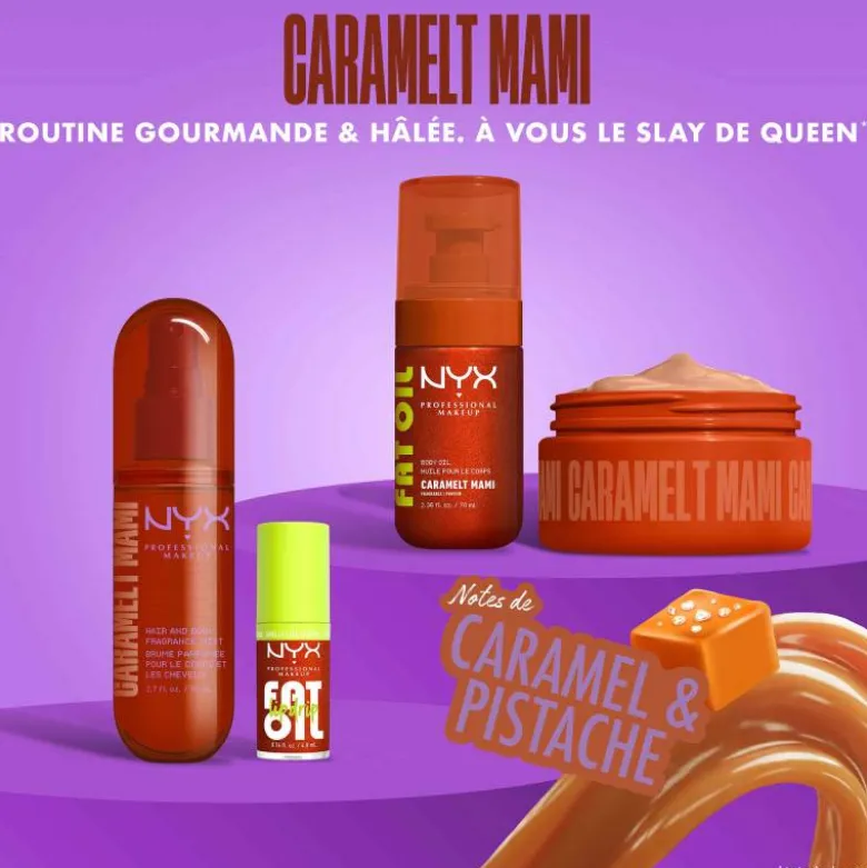 Beurre fouetté Fat Oil Body Caramelt Mami – hydratation 24H, éclat lumineux / 150ml