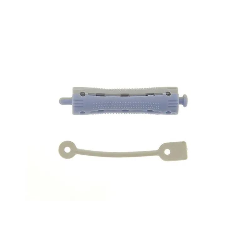 Bigoudis permanente courts 70x13mm x12 Gris & Bleu