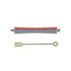 Bigoudis permanente longs 91x11mm x12 Bleu & Rouge