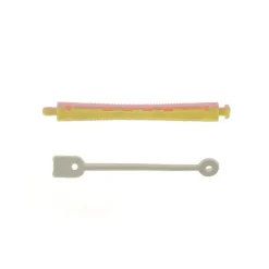 Bigoudis permanente longs 91x8mm x12 Rose & Jaune