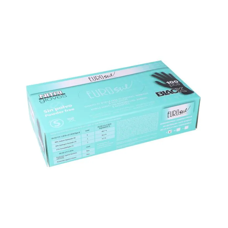 Boite de 100 gants en Nitrile AQL 1.5 Noir - Taille S