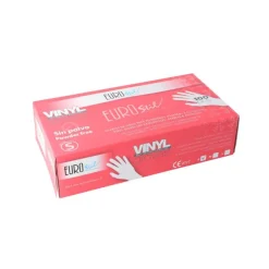 Boite de 100 gants jetables en vinyle transparent - Taille S