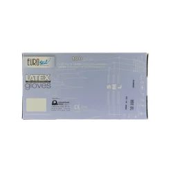 Boite de 100 gants latex sans poudre blanc- Taille L