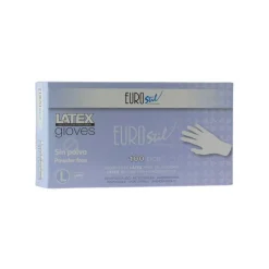 Boite de 100 gants latex sans poudre blanc- Taille L
