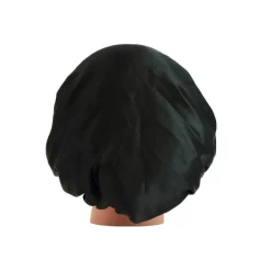 Bonnet de Nuit Satin Noir Beige