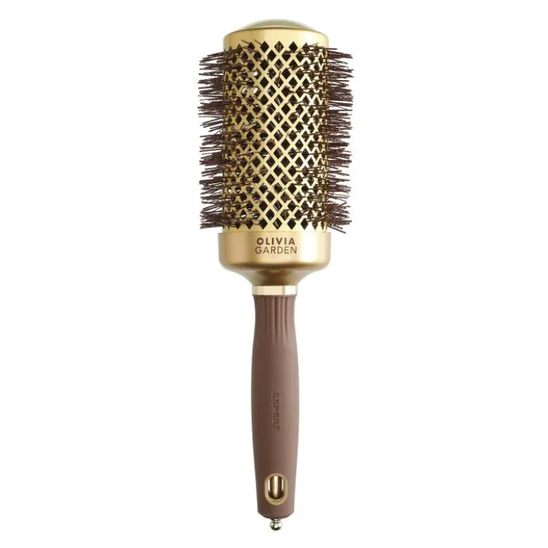 Brosse brushing ronde Expert Blowout Shine Wavy Bristles Gold&Brown 55mm