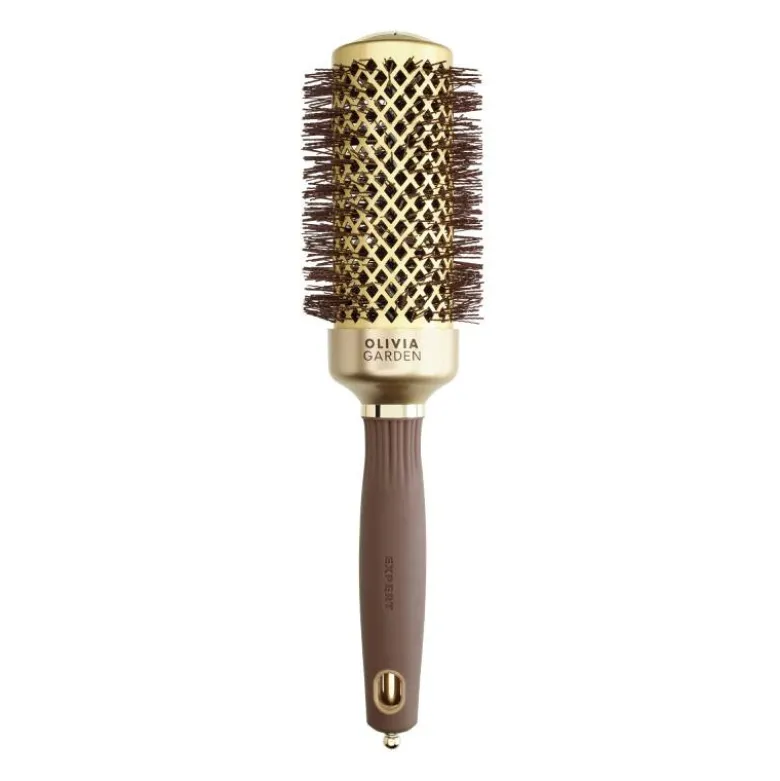 Brosse brushing ronde Expert Blowout Shine Wavy Bristles Gold&Brown 45mm