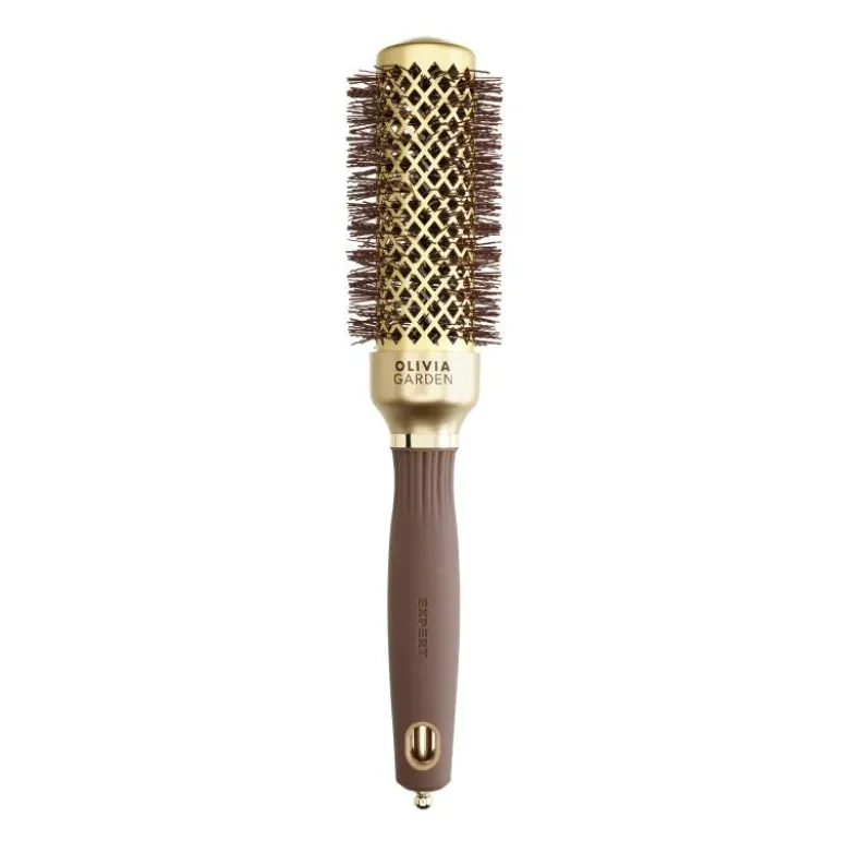 Brosse brushing ronde Expert Blowout Shine Wavy Bristles Gold&Brown 35mm