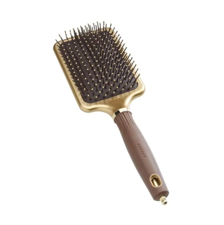 Brosse démêlante Expert Care Rectangular Nylon Bristle Gold&Brown L