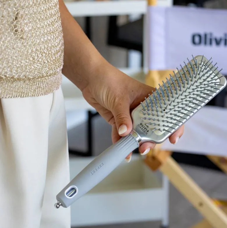 Brosse démêlante Expert Care Rectangular Nylon Bristles Silver S