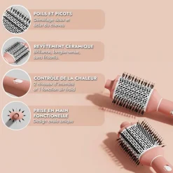 Brosse soufflante Hollywood Hair Brush – brushing glamour, volume, finition lisse
