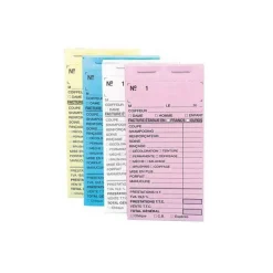 Carnet de caisse carbone x10 Blanc