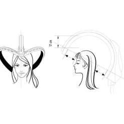 Casque Climafly sèche-cheveux infraquartz avec pieds Noir