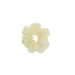 Chouchou Beige Studs Strass Argent