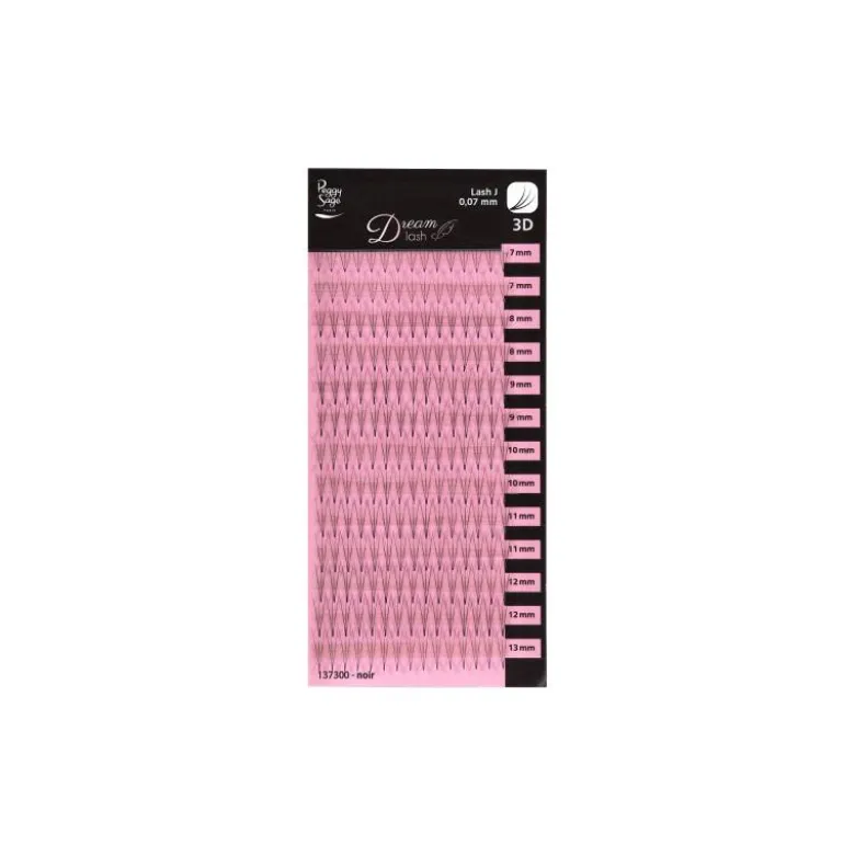 Cils volume russe 3D DreamLash J 0.07mm Noir - 7 à 13mm