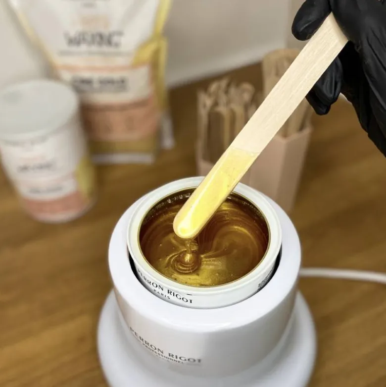 Cire avec bande Gold – épilation rapide, douceur, parfum monoï / 800g