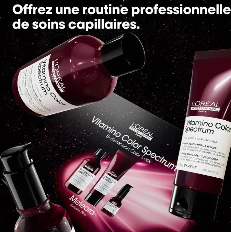 Coffret capillaire trio Vitamino Color Spectrum – éclat, protection, brillance / 590ml