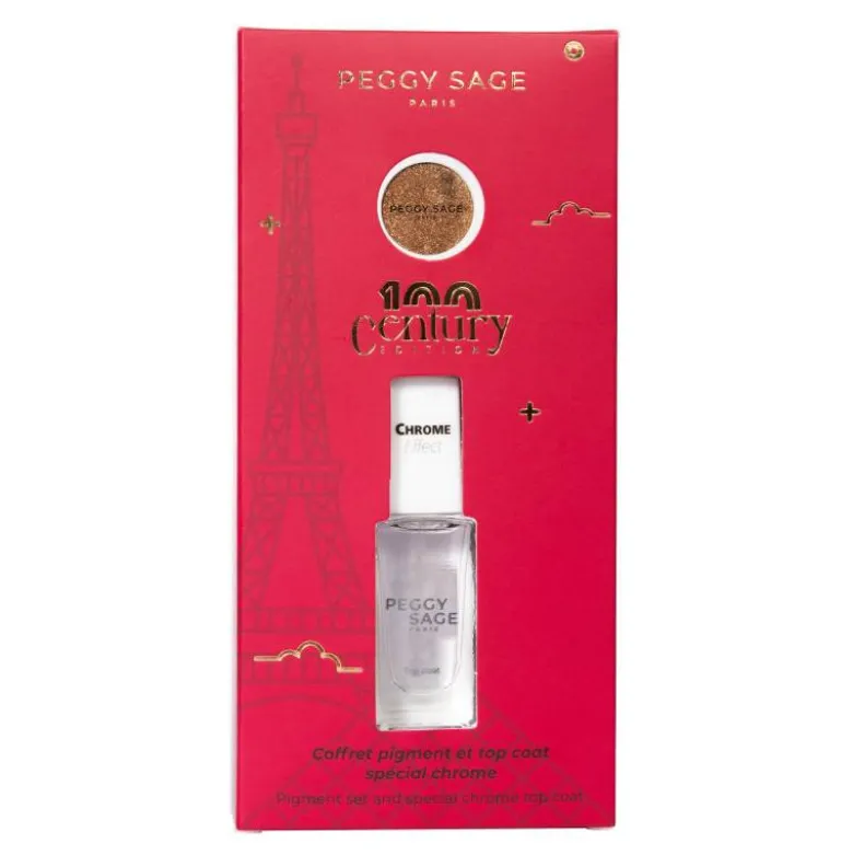 Coffret pigment nail art et top coat chrome – édition CENTURY / 11ml