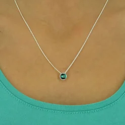 Collier Emeraude orné de cristaux Swarovski Vert