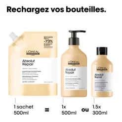 Éco-Recharge Shampoing Réparateur Absolut Repair / 500ml