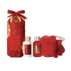 Cracker bain essentiel – gel douche, lait corps, fleur exfoliante