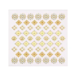 Décors adhésifs pour ongles jewel dorés