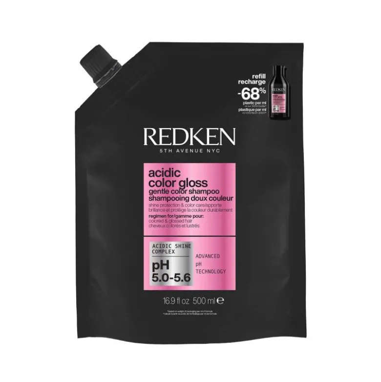 Eco-Recharge Shampoing Acidic Color Gloss – Protection, hydratation et éclat / 500ml