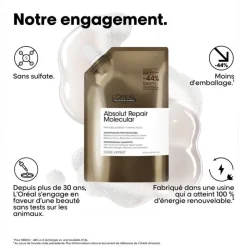 Eco-recharge Shampooing professionnel Absolut Repair Molecular – réparation / 1000ml