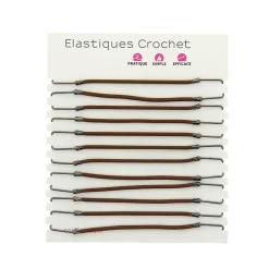 Elastique crochet Châtain x12