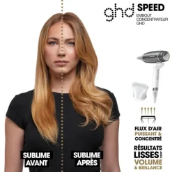 Embout concentrateur blanc ghd Speed™ – brushing rapide, volume racine