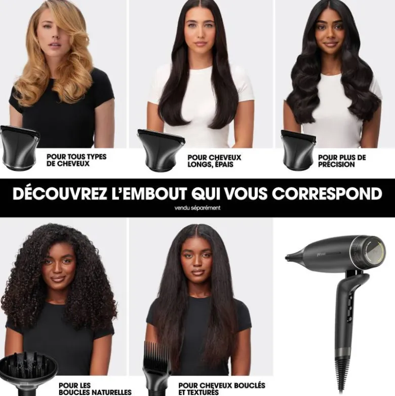 Embout concentrateur noir ghd Speed™ – volume racine, brushing rapide
