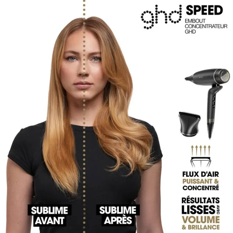 Embout concentrateur noir ghd Speed™ – volume racine, brushing rapide