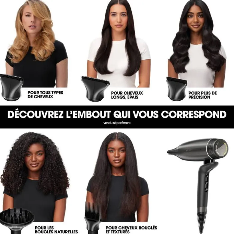Embout peigne ghd Speed™ – démêlage facile, lissage texturé, confort thermique