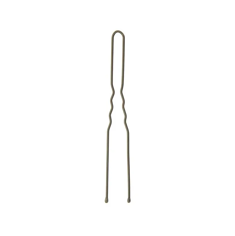 Epingles à chignon ondulées bouts perlés 70mm Bronze / 500g