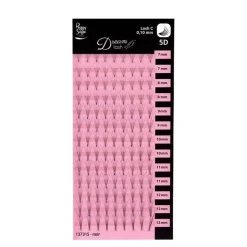 Extension de cils volume russe 5D Courbe extreme 0.10 x 7-8-9-10-11-12-13mm