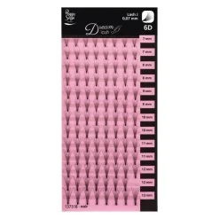 Extension de cils volume russe 6D Courbe naturelle 0.07x 7-8-9-10-11-12-13mm