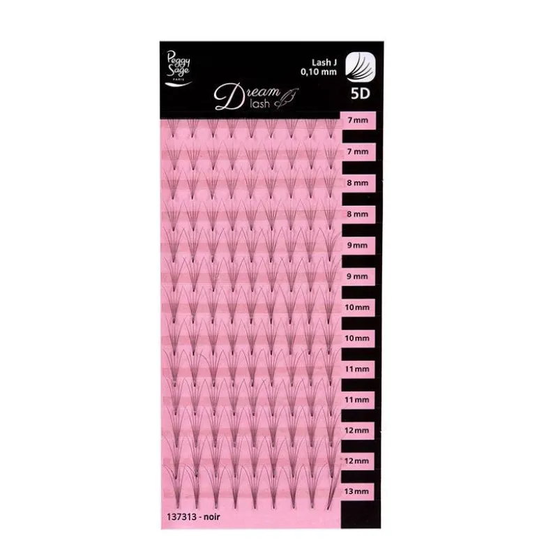 Extension de cils volume russe 5D Courbe naturelle 0.10x 7-8-9-10-11-12-13mm