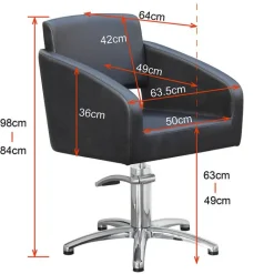 Fauteuil noir Berlin 50x98cm