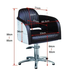 Fauteuil noir Brooklyn 53x99cm