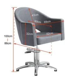 Fauteuil noir Roma 52x100cm