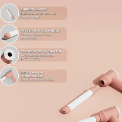 Fer à boucler Hair Gun I – boucles brillantes, design ergonomique, chauffe rapide