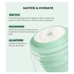 Fluide matifiant hydratant visage - Zinc PCA et Niacinamide Beauty Expert FACE / 50ml
