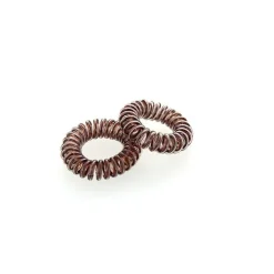 Hair ring Set x3 Marron métallisé