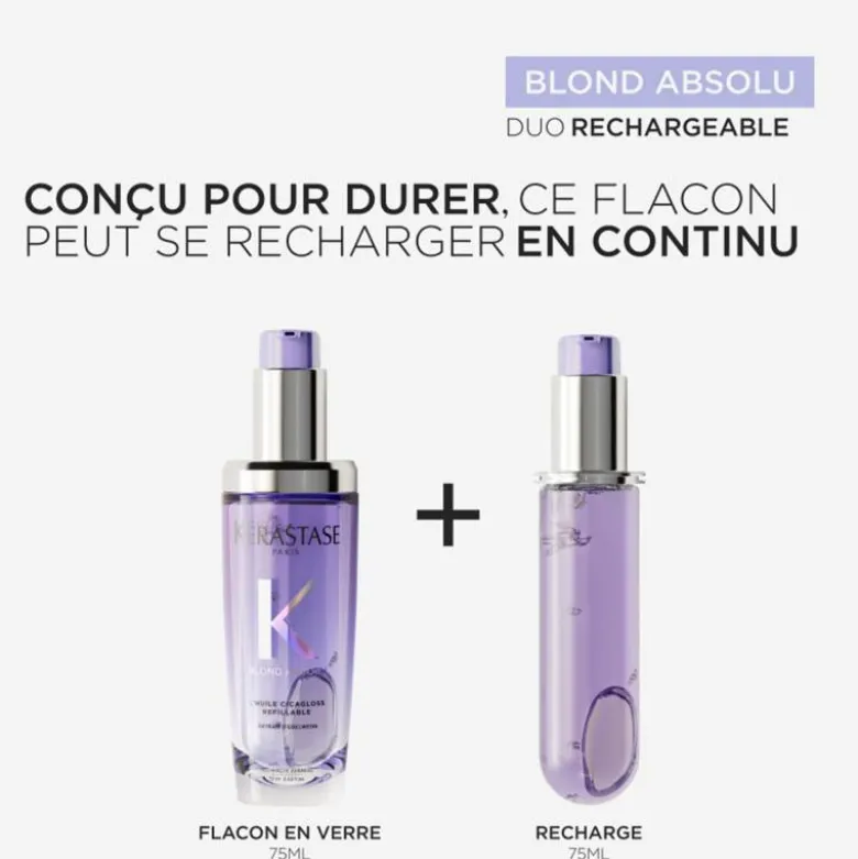 Huile cheveux blonds Cicagloss – hydratation, réparation, éclat / 75ml